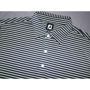 FootJoy Short Sleeved Stretch Striped Performance Golf Shirt Men's XL
